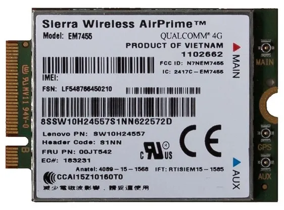 Lenovo LTE Sierra EM7455 Modul/Modem